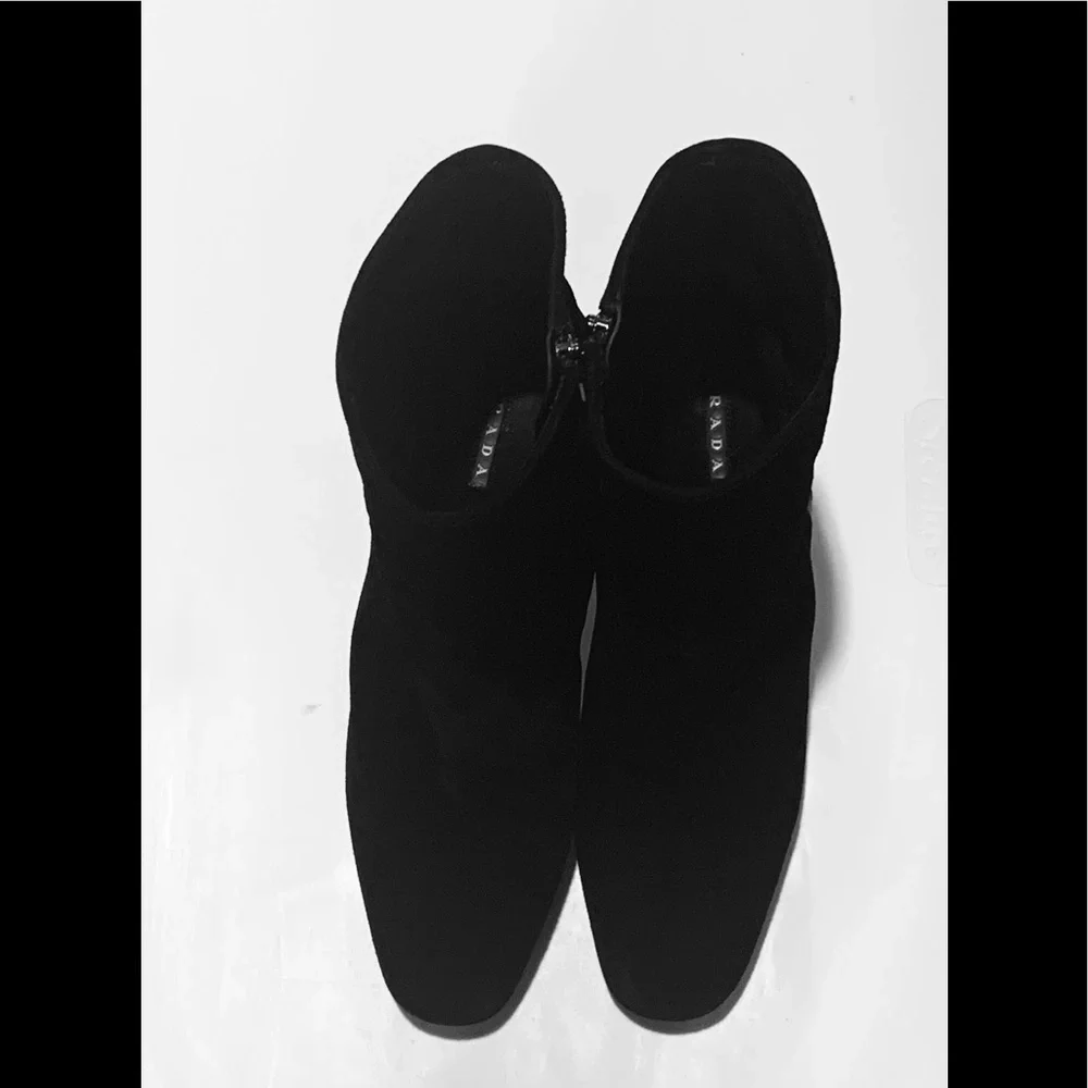 Prada Ankle Suede Boots Sz 39 1/2 - Picture 2 of 9